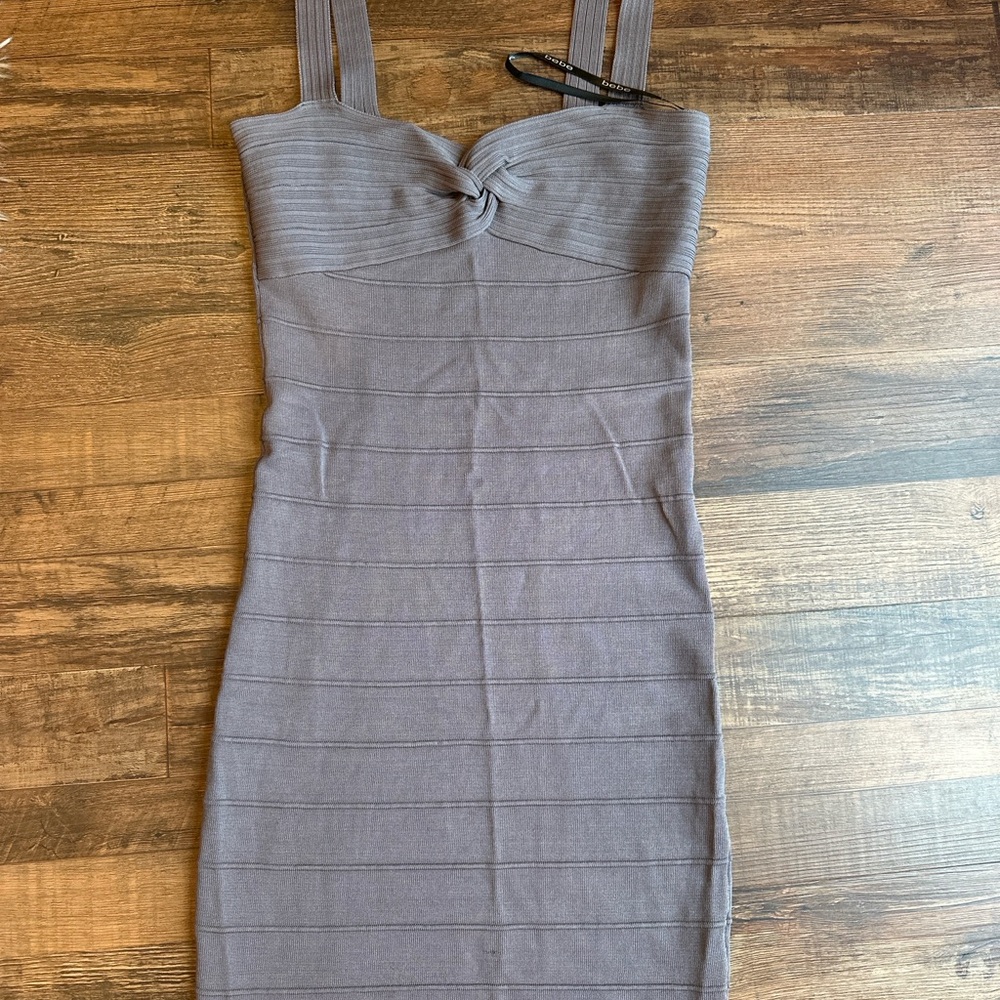 Bebe Gray Bandage Bodycon Dress – XS